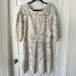 Banana Republic LINEN BLEND MINI DRESS Stonewashed